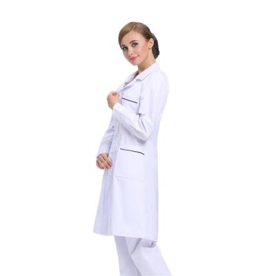 China Unisex Hospital Staff /thicker Polyester Hospital Doctor Nurse Cotton White Gown Uniform Shirt Medical Lab Medical Surgical Coat For Sale for sale