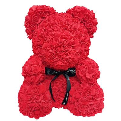 China decorative flowers & Rose Garlands Bear 25cm 60cm 40cm PE Pink Teddy Bear 70cm Romantic For Valentine Gifts for sale