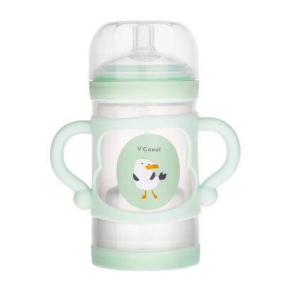 China Wholesale BPA Free Products Supply Silicone Baby Bottle Squeeze Baby Food PP Feeder Bottle V-Coool for sale