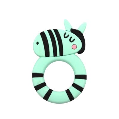 China Soft Toy High Quality Silicone Baby Zebra Teething Teether Toy for sale