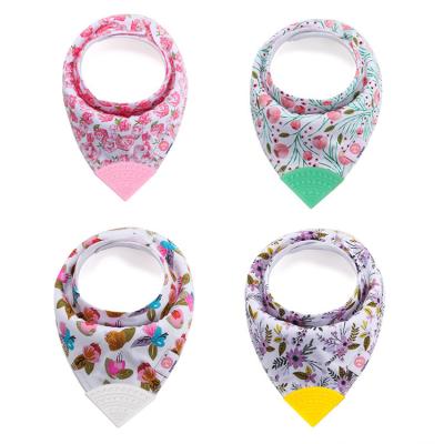 China Sustainable Fashion Baby Bandana Cotton Teething Bibs for sale