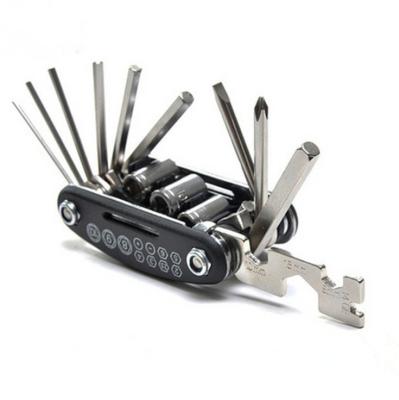 China Wholesale Multifunctional Bicyle Repair Mountain Bike Combination Wrench Screwdriver Folding Bicycle Repair 16 In 1 Bike Multitool Tools for sale