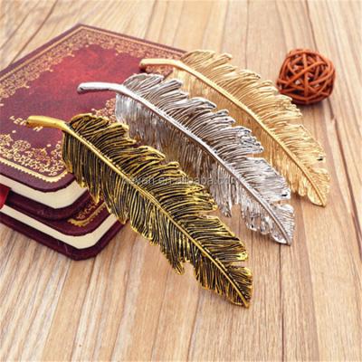 China Beautiful Gold Colors Metal Snap Hair Clips and Feather Leaf Metal Barrette Hair Clip Sliver for sale