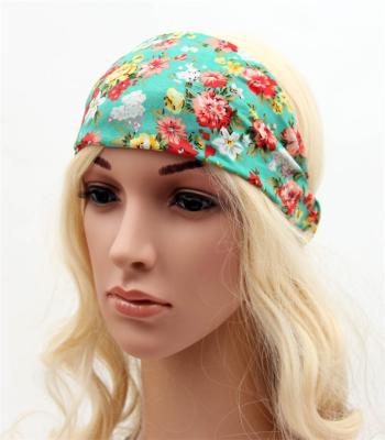 China Decoration Fabric Stretchy Headband/Wide Yoga Bandana Headband for sale