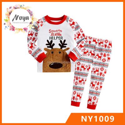 China 2016 New Design Kids Long Sleeve Long Sleeve Home Tracksuit Set Christmas Clothing for sale