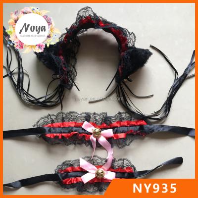 China Lovely Cloth Lolita Lace Cosplay Cat Ear Headband Gift Hair Accessories for sale