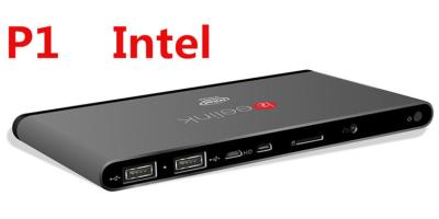 中国 金属の箱の Intel の小型 PC P1 のドングルの ウィンドウズ 8.1 TV 箱のメディア プレイヤー 販売のため