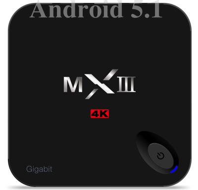 China 1G / 8G Android 4.4 TV Box Amlogic S812 MXIII-G HD 1080P 1000M LAN for sale