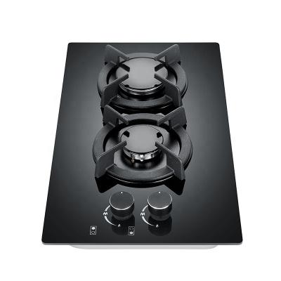 China Hotel Kitchen appliance built-in 2 burner gas stove tempered glass Gas Hob Household Cocina de gas CKD SKD kitchen stove for sale