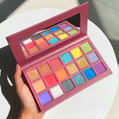 China Waterproof No Logo 18 Colors Eyeshadow Palette Private Label Brand Eyeshadow Makeup Wholesale Hot Pigmented Set for sale