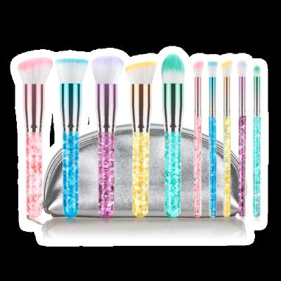 China Angular blush 10pcs private label makeup brush brushes maquillaje liquid eyeshadow belleza de brochas de pinceles de maquillaje for sale