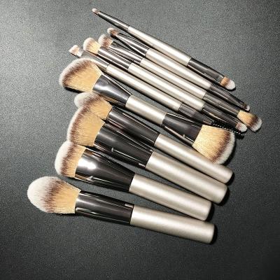 China Beauty Care Makeup Tools 10pcs Double Champagne Color Makeup Brush Set Cruelty Free Vegan Make Up Brush Set Professional Cosmetics Supplier for sale