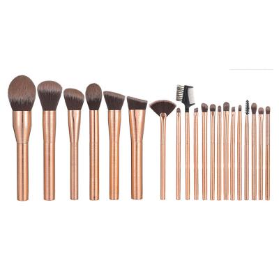 China Angular Blush 20pcs Rose Gold Luxury High Quality Makeup Brushes Kit Set Private Label Metal Handle Limited Stock Makeup Brushes for sale