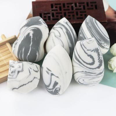 China Marble Beauty Blast Sponge Makeup Brush Powder Drop Shape Foundation Blender Super Soft Latex Free Makeup Sponges for sale