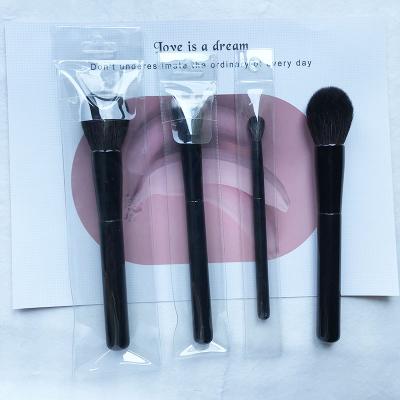 China Professional Fashion Matte Stock PVC Ready Bag Single Makeup Brushes Packaging Transparent PVC Makeup Brush Bag 1 for sale