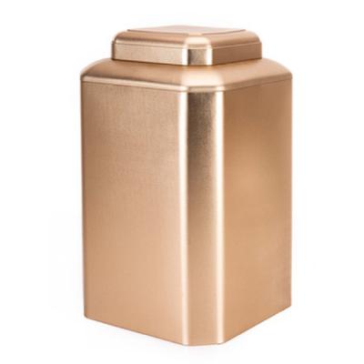 China Wholesale High Quality Food Good Large Airtight Square Tea Tin Canister for sale