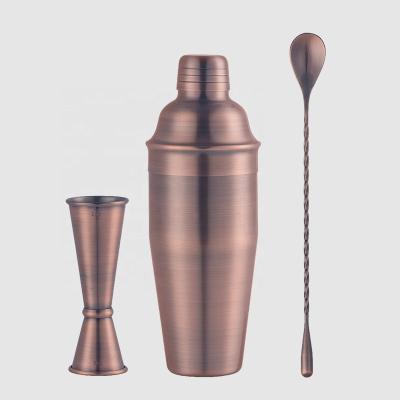 China Viable Factory 750ml Custom Steel Cocktail Shaker Creation Logo Bartender Kit Set Stainless for sale