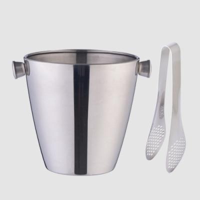 China Factory direct custom logo viable 3 liter stainless steel champagne beer ice buckets with handle for sale