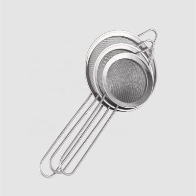 China Viable Factory Direct Kitchen Chinese Stainless Steel Food Mesh Strainer Set for sale