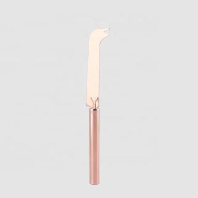 China Viable factory direct copper stainless steel cheese bar tools rose gold cheese knife for sale