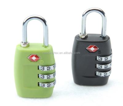 China Zinc Alloy Luggage Lock 335 TSA Padlock 3 Digits Resettable Combination Zipper Lock for sale