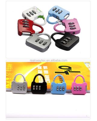 China Zinc Alloy Luggage Lock 006 3 Digit Reset Travel Luggage Combination Zipper Lock for sale