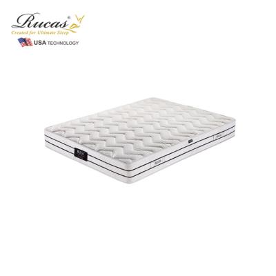 China Rucas M2104 Wholesale European Royal Comfort Memory Foam Pocket Cooling High Density Triple Box Spring for sale