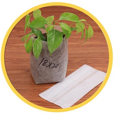 China Eco-friendly White Disposable Nonwoven Seedling Seedling Growing Pots Biodegradable Plant Nursery Bags for sale