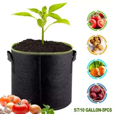 China High Quality Wholesale Felt Planter Bags Breeding Planting Bag Potato PP Woven Root Pouch Grow Bags 5 Packs 1 Gallon for sale