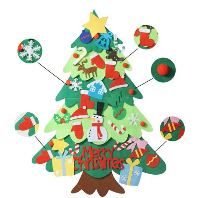 China New Year 2020 High Quality DIY Ruled Christmas Tree Snowman Ornaments Fake Christmas Tree For Kids Toys Party Decoration for sale