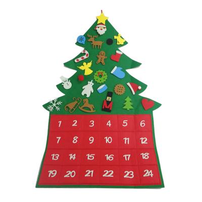 China High Quality Handmade Amazon Christmas Party Decoration Felt Christmas Advent Calendar Wall Decoration for sale