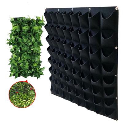 China High Quality Eco Grow Pockets Pocket Container Outdoor Wall Vertical Garden 81/56/36/64/18 Felt Pockets Grow Bags for sale