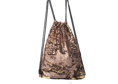 China 2018 New Come Gold and Champagne 46cm*34cm Reversible Sequins Backpack Bag for Traveling Gifts for sale