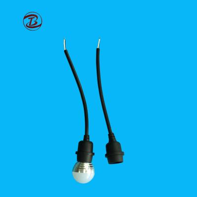 China Automotive E27 Socket Adapter With Rubber Cable For Led Belt Light for sale