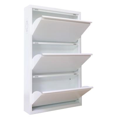 China Steel Shoe Rack Home 3 Tier Shoe Rack Cabinet for sale