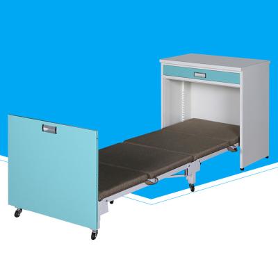 China New Style Modern Metal Folding Cabinet With One Bed For Hospital Use for sale