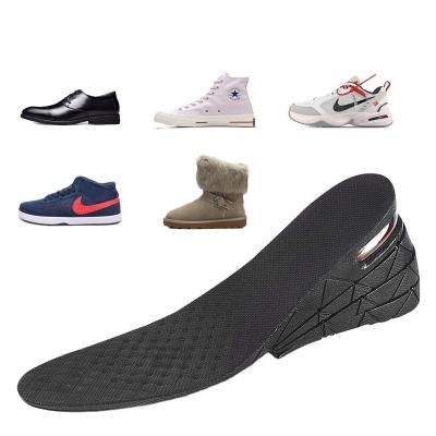 China New Black Three-Layer Invisible Half-Protection Men's and Women's Height-increasing Insole Adjustable Inner Height-increasing Insole for sale