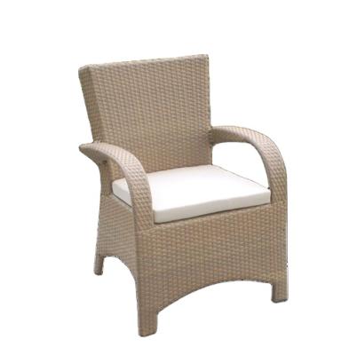 China Contemporary Wicker Material Outdoor Garden Restaurant Patio Resort Banquet Chair Dinner Armchair Room Chair for sale