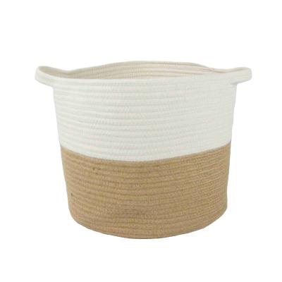 China Hot Multifunctional Nice Living Room Factory Direct Sale Large Storage Cotton Rope Home Basket for sale