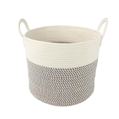 China Hot Selling Factory Direct Selling Multi-function Nice Sustainable Storage Cotton Rope Home Basket for sale