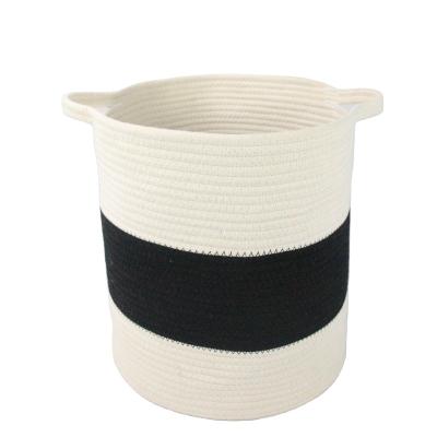 China Sustainable Extra Large Storage Laundry Baskets Cotton Rope Basket With Handle for sale