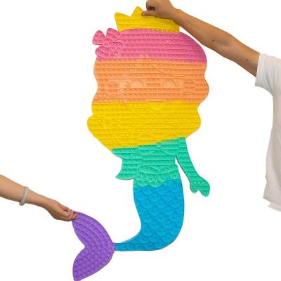 China Cute hot jumbo mermaid noise toy mermaid squeeze toy silicone mermaid sale silicone decompression itting toys decompression for sale