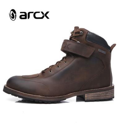 China Breathable ARCX Vintage Ladies Riding Boots Riding Boots Classic Motorcycle Waterproof Boots for sale