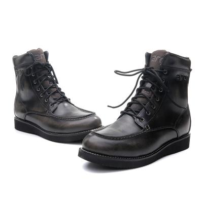 China Low MOQ ARCX Outdoor Leather Security Zipper Military Boots Tactical Combat Shoes Safety Guard for sale