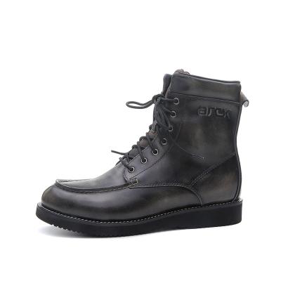 China Wholesale ARCX Outdoor Leather Security Zipper Military Boots Tactical Combat Shoes Safety Guard For Men for sale