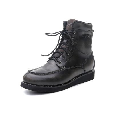 China Black Outdoor Leather Safety Zipper ARCX Combat Tactical Shoes Drop Out Military Boots For Men for sale