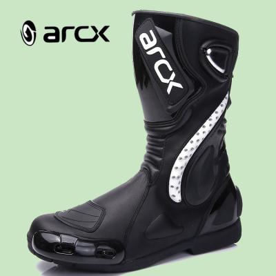 China ARCX Breathable Men's Motorcycle Racing Boots Leather Trim Off Road Riding Boots Motorbike Motorbike Motocross Motorcycle Shoes for sale