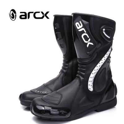 China Breathable ARCX Boots Men's Motorcycle Boots Botas Para Moto Fashion Leather Non-slip Motorcycle Racing Boots for sale