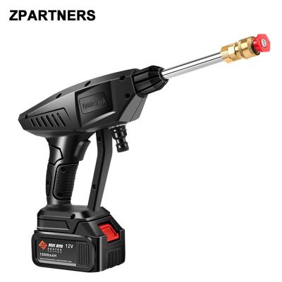 China ZPARTNERS Mysterious Black Portable Powerful Portable High Pressure Lithium 24V Water Jet Foam Gun Cordless Car Washer for sale