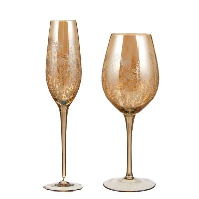 China Colored Wine Glasses Wholesale Modern Long Stem White Wine Color White Wine Goblet Crystal Amber Wine Glass For Party Wedding for sale